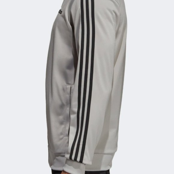 Mens Adidas -3-Stripes Tricot Track Jacket- Silver - Picture 5 of 5